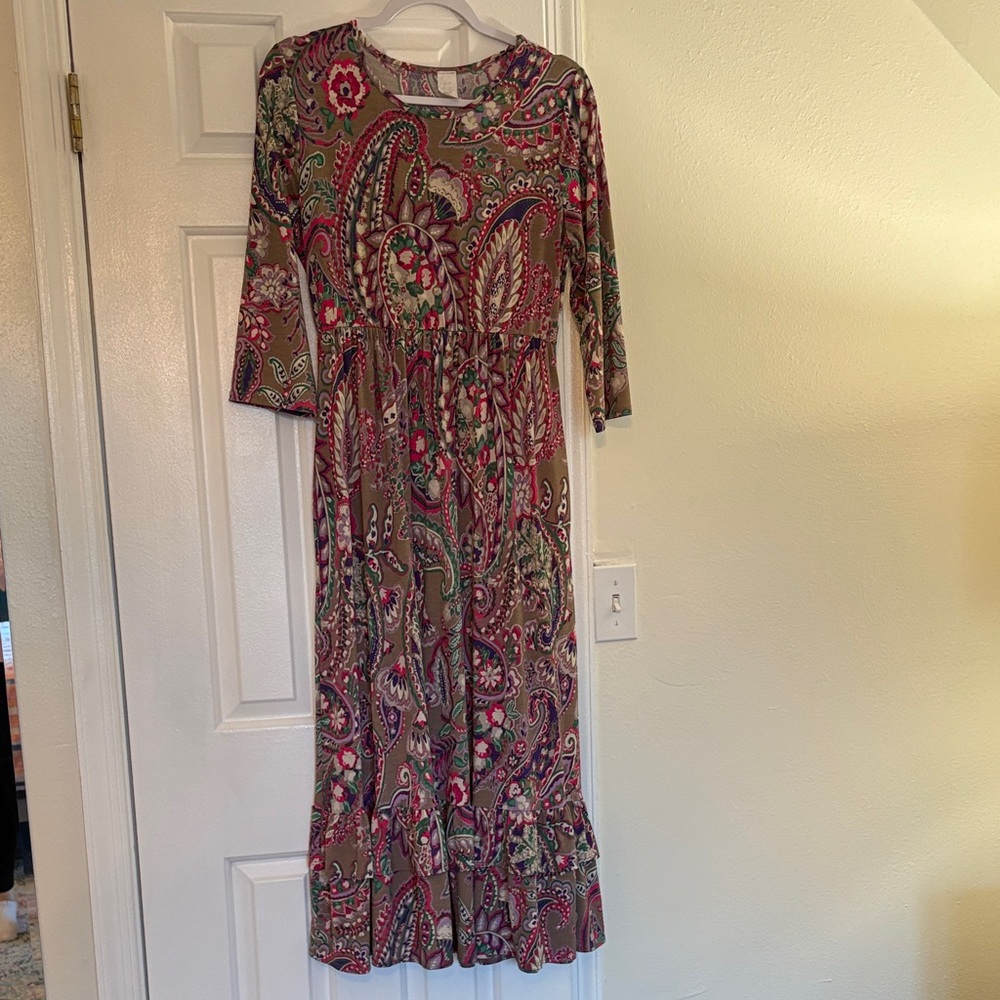 Paisley Print Women's Dress